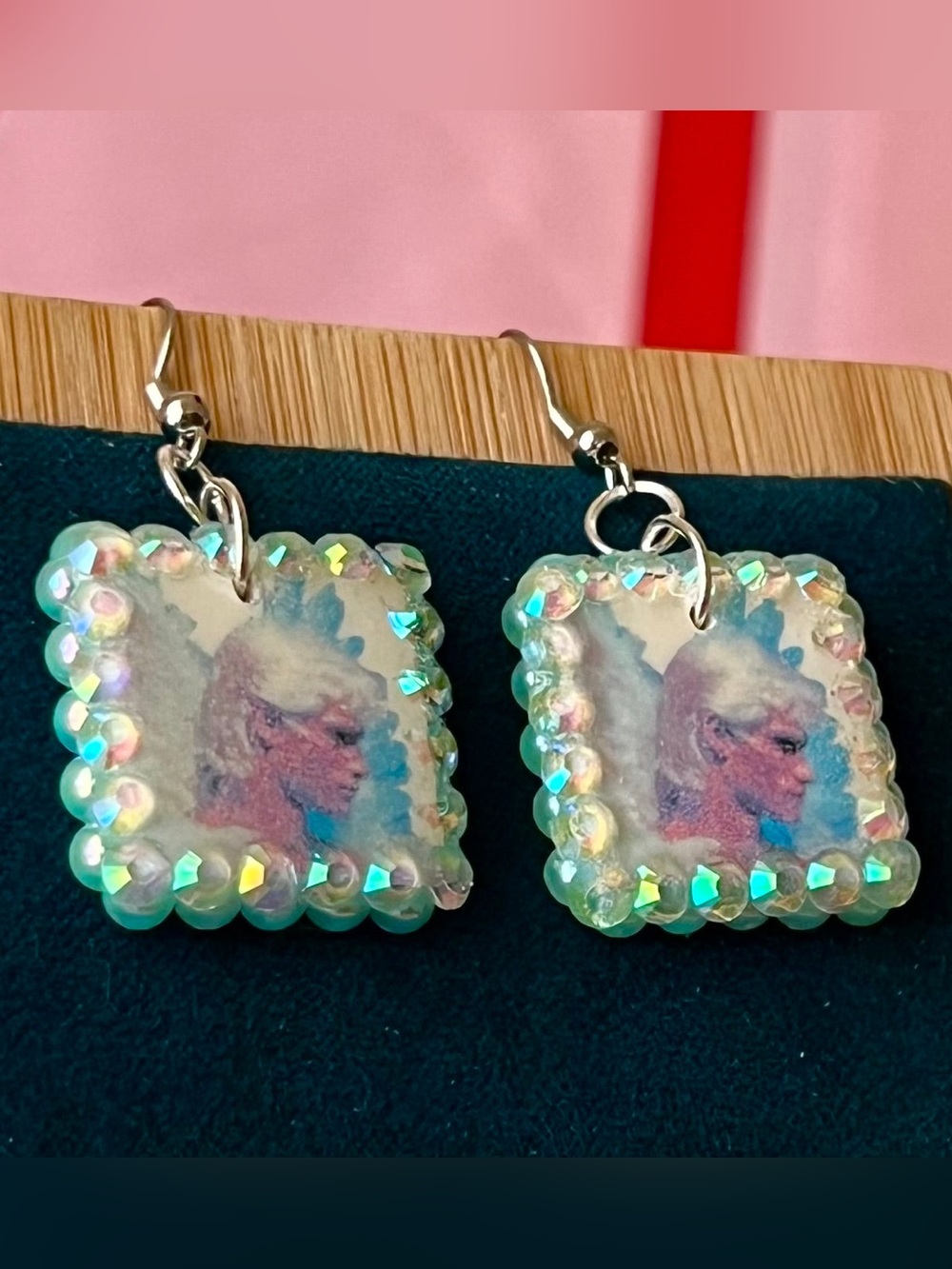 Blue Angel Charm Earrings | Whimsical Fairycore Rhinestone